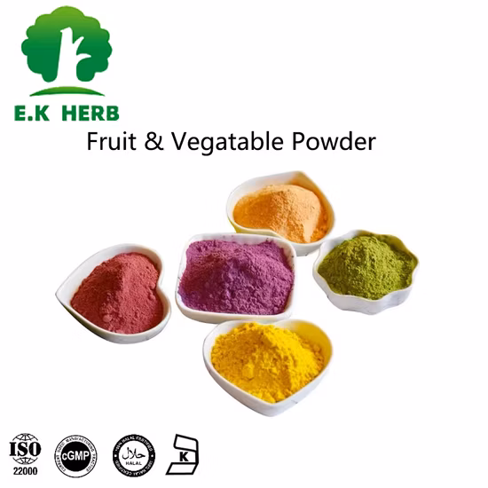 Ingrédient alimentaire biologique/colorant alimentaire pigment rouge/jaune/vert/violet poudre végétale naturelle/poudre de fruits